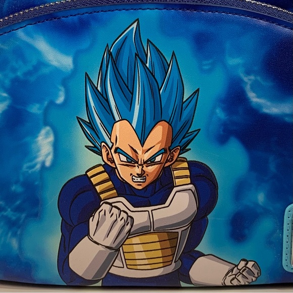 [BRAND NEW] LOUNGEFLY X DBZ DRAGON BALL SUPER GOKU SUPER SAIYAN BLUE BACKPACK - Picture 8 of 15